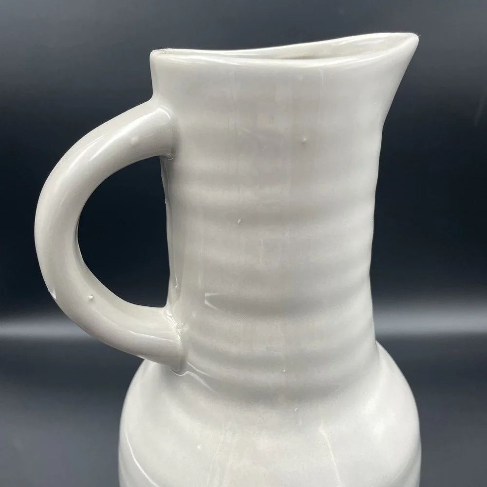 Ceramic Pitcher Vase Decorative Piece 10.75